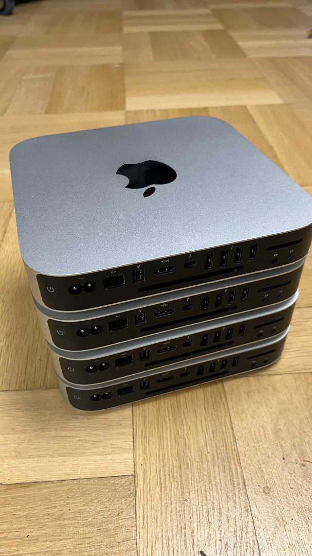 Apple 3x Mac Mini Late 2012, Quad-Core i7 2,6Ghz, 16GB Ram, 256 GB